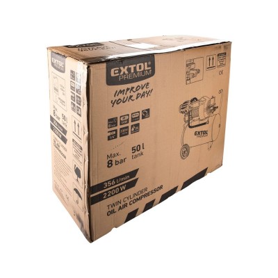 Olajos légkompresszor 2200W 50l