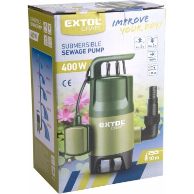 Búvárszivattyú szennyvízhez 400W Extol