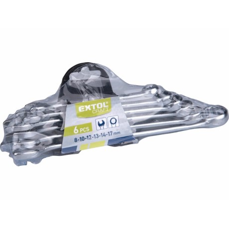 Csillag-villáskulcs klt., W.S.8-17mm 6db Extol