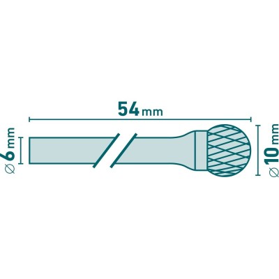 Turbómaró 10x54mm/6mm szár Extol