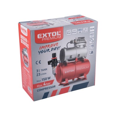 Olajmentes légkompresszor 230V,150W Extol