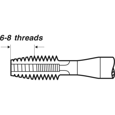 Metrikus Gépi menetfúró EH DIN371 FormA HSSE Piros gyűrűs