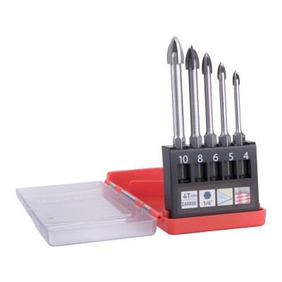 Fúró klt.5db üvegre, kerámiára, csempére Extol