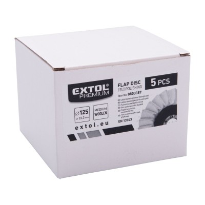 Lamellás csiszoló 125mm Filc Extol INOX