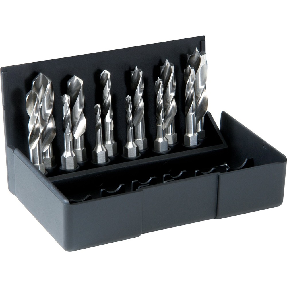 Fa -fém csigafúró klt. 3-10mm bit befogással HSS-G Fa -fém csigafúró klt. 3-10mm bit befogással HSS-G