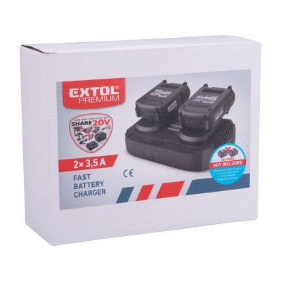 Akkutöltő 2X3,5A Extol