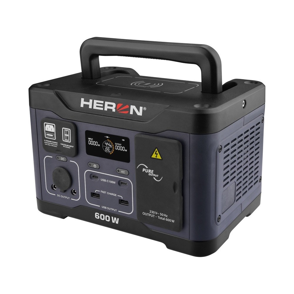 Hordozható áramforrás 600W 512Wh Heron Hordozható áramforrás 600W 512Wh Heron