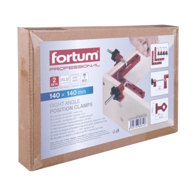 Derékszög szorító L 2db ALU Fortum