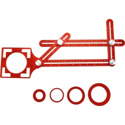 Négyoldalú vonalzó ALU 250x120mm Extol