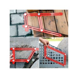 Négyoldalú vonalzó ALU 250x120mm Extol