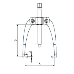 2-körmös csapágylehúzó 2740 könnyített központosított Forza