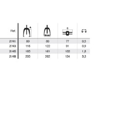 2-körmös csapágylehúzó 2740 könnyített központosított Forza