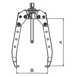 3-körmös csapágylehúzó 7300AT központosított Forza
