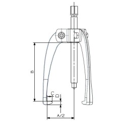 3-körmös csapágylehúzó 2740T könnyített központosított Forza