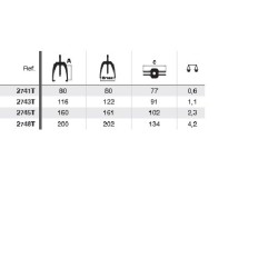 3-körmös csapágylehúzó 2740T könnyített központosított Forza