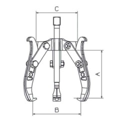 3-körmös csapágylehúzó 1400LT kétirányú központosított Forza