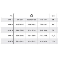 Csapágylehúzók klt. 1700 szettek Forza