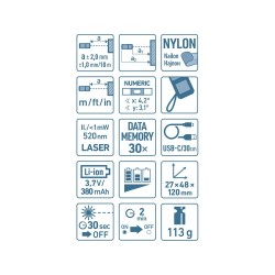 Lézeres távolságmérő digitális Extol