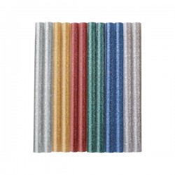 Ragasztóstift 7,2x100mm színes-csillám 12db/csomag