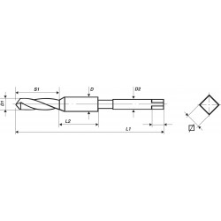 Gépi menetfúró CSH35° DIN371