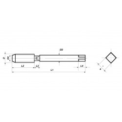 UNF gépi menetfúró CSH35° HSS-E DIN371