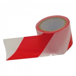 Jelölőszalag 75mmx100m piros-fehér Extol