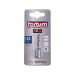 Dugókulcs 7mm 1/4" Fortum