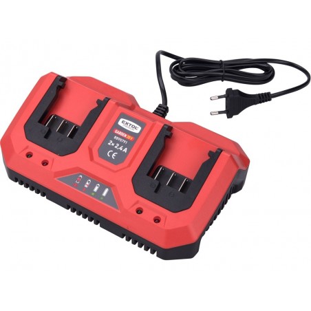 Akkutöltő dupla 20V 2x4,5A