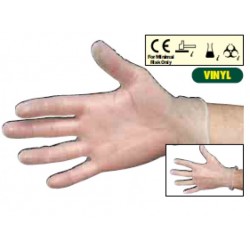 PVC kesztyű VINIL 100db/dob. (átlátszó)