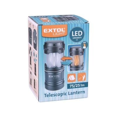 Teleszkópos lámpa ledes 75 Lumen Extol