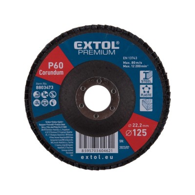 Lamellás csiszolókorong 125mm kúpos Extol