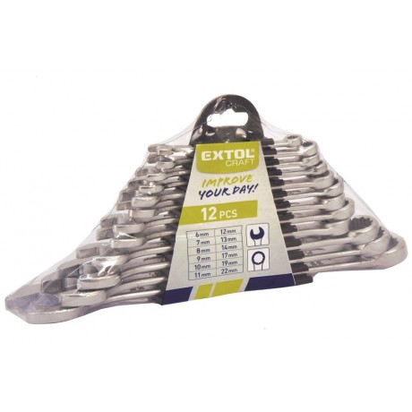 Csillag-villáskulcs klt., W.S., 6-22mm 12db Extol